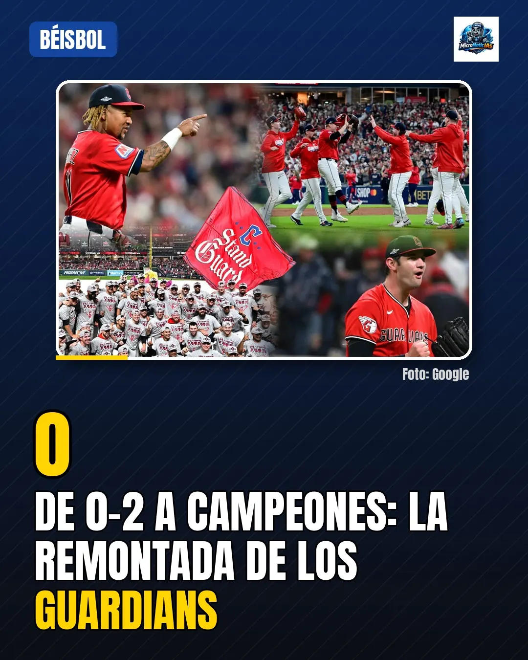 De 0-2 a campeones: la remontada de los Guardians