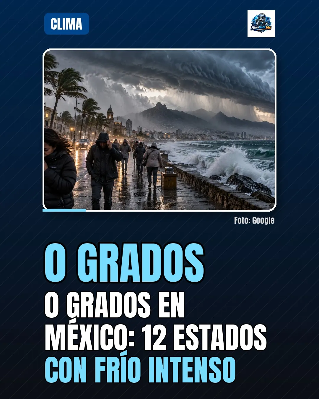 0 grados en México: 12 estados con frío intenso